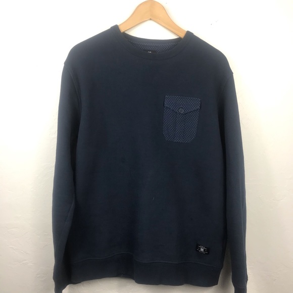 DC Shoe Co Men’s Blue Crewneck Sweater Size M - Picture 1 of 8